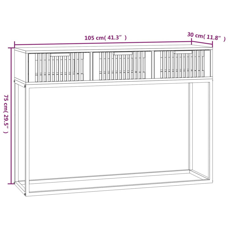 Lazio 105cm Console Table, White