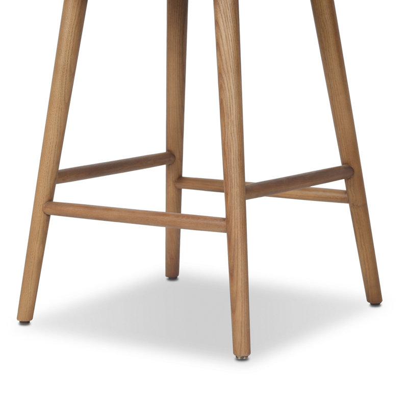 Tabouret pivotant en cuir Bahari, Tabouret de comptoir (siège d'une hauteur de 26,5, Mousse Dulane / cuir véritable