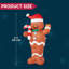 5ft Christmas Inflatable Gingerbread with Candy Canes