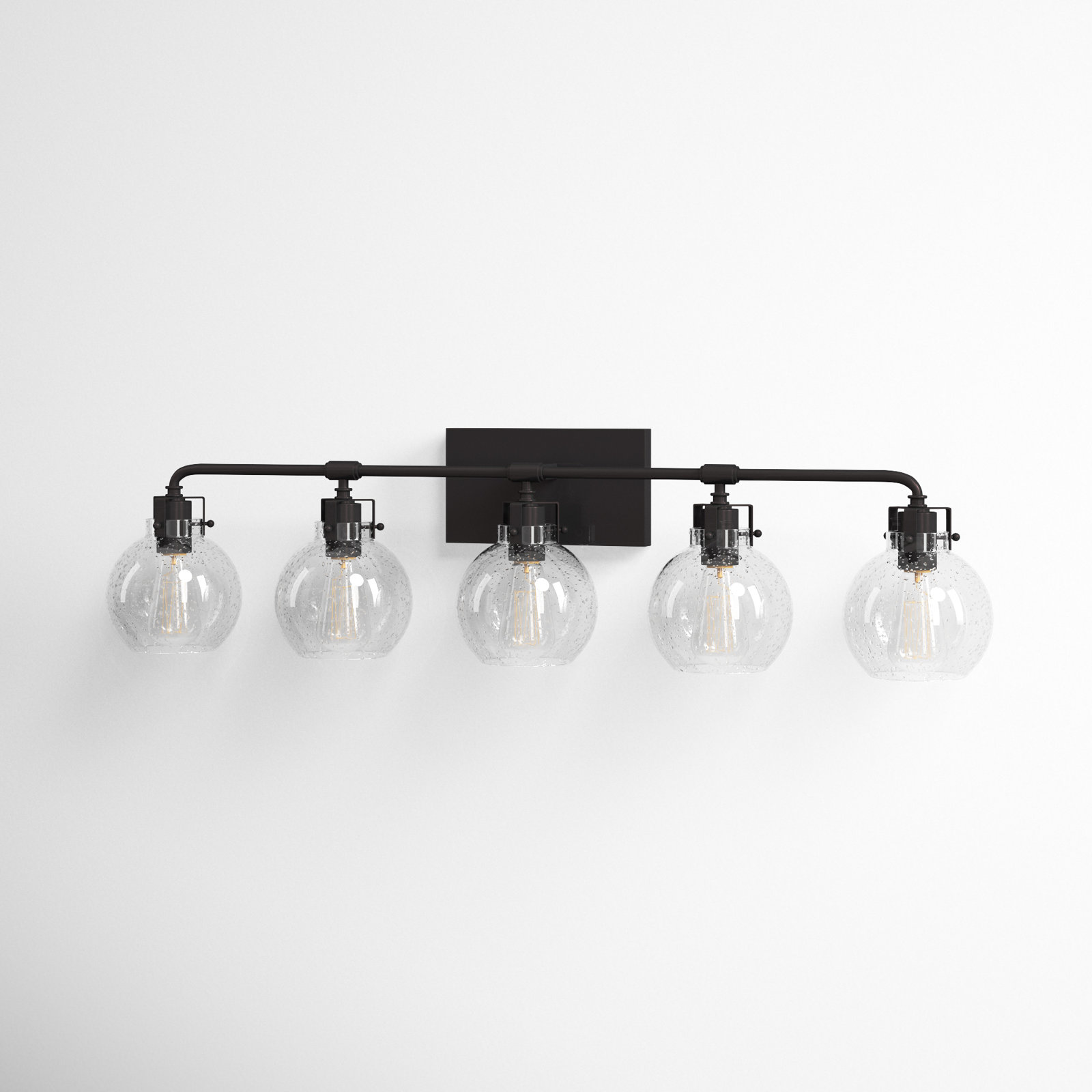 Byrne 5 Light Seeded Dimmable Vanity Light, Oil Rubbed Bronze