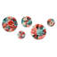 Ensemble d'art mural rond T Tropical - Floral