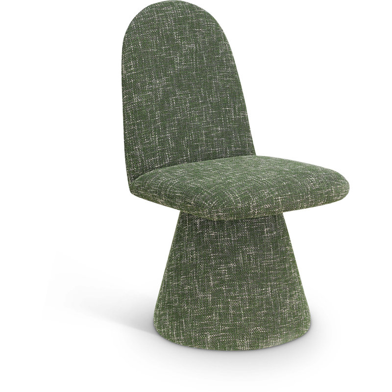 Chaise rembourrée Dunia, Tissu de polyester vert