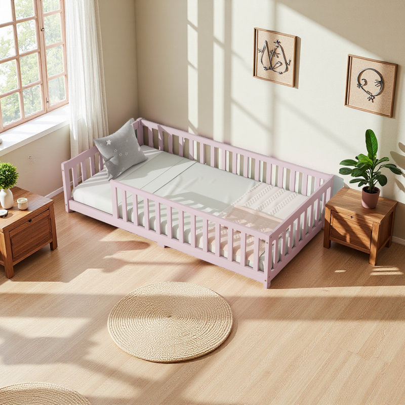 Lit sur pied, Lit simple, Rose