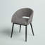 Chaise de salle à manger l 23 po avec structure en métal Oliviah - gris-832873058-832873068