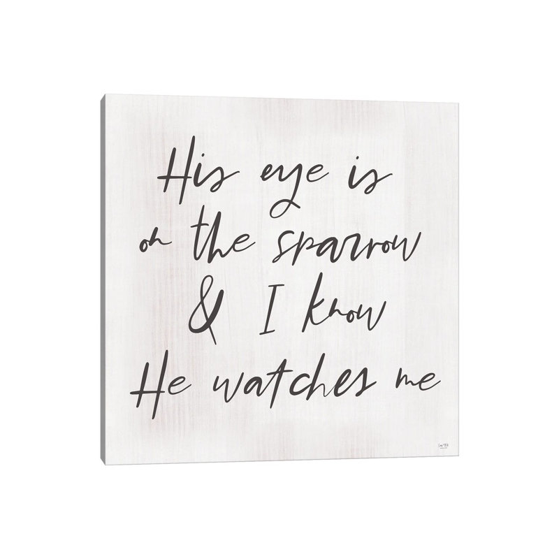 He Watches Me by Lux + Me Designs - Wrapped Canvas Painting, 45.72 cm H x 45.72 cm W x 1.91 cm D
