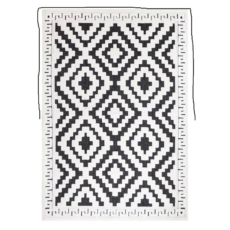 Geometric Area Rug, Rectangle 200 x 290 cm