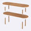 Table basse ovale en bois massif Malibu en bois de hêtre massif pour le salon ou le bureau-2082981394