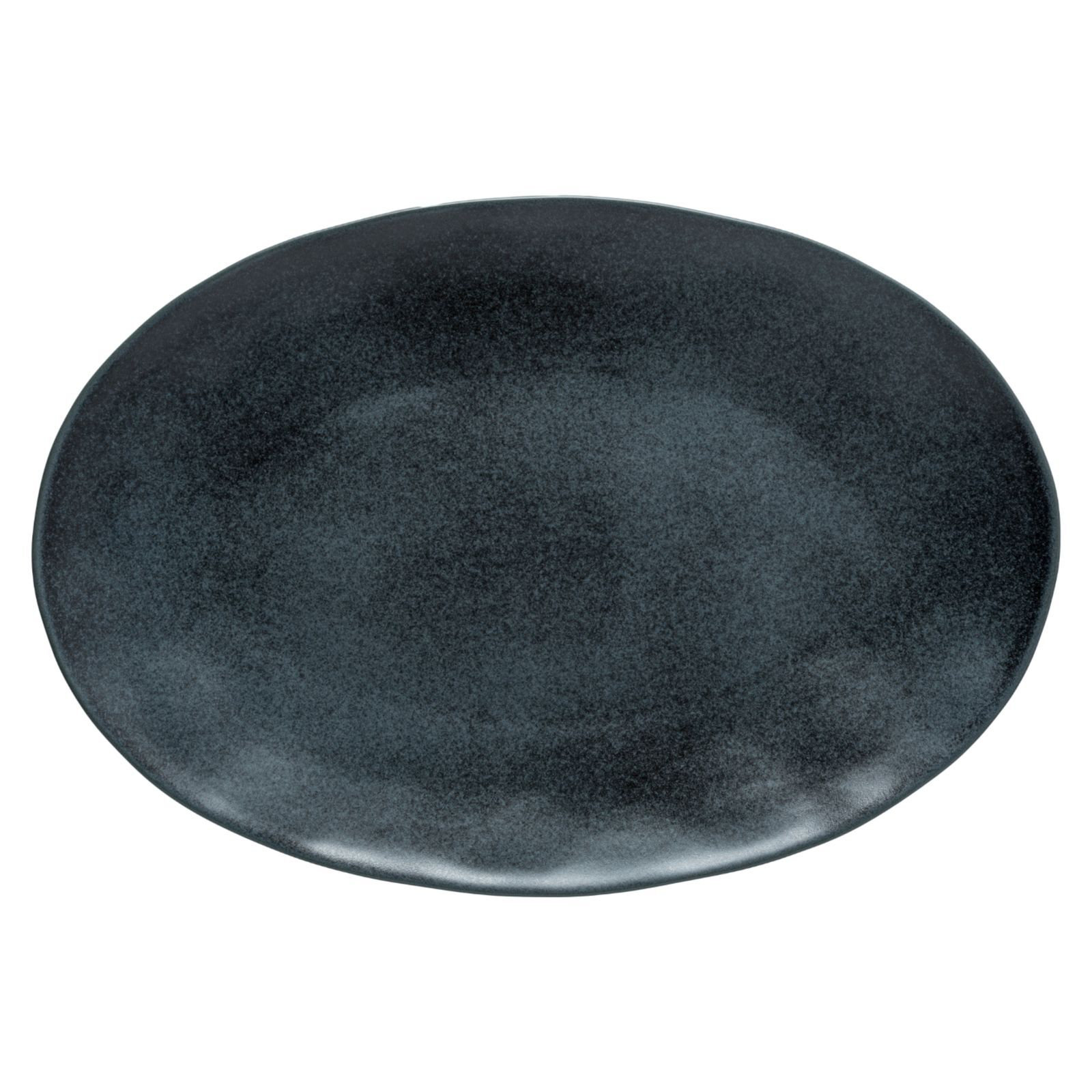 Livia Oval Platter, Matte Black