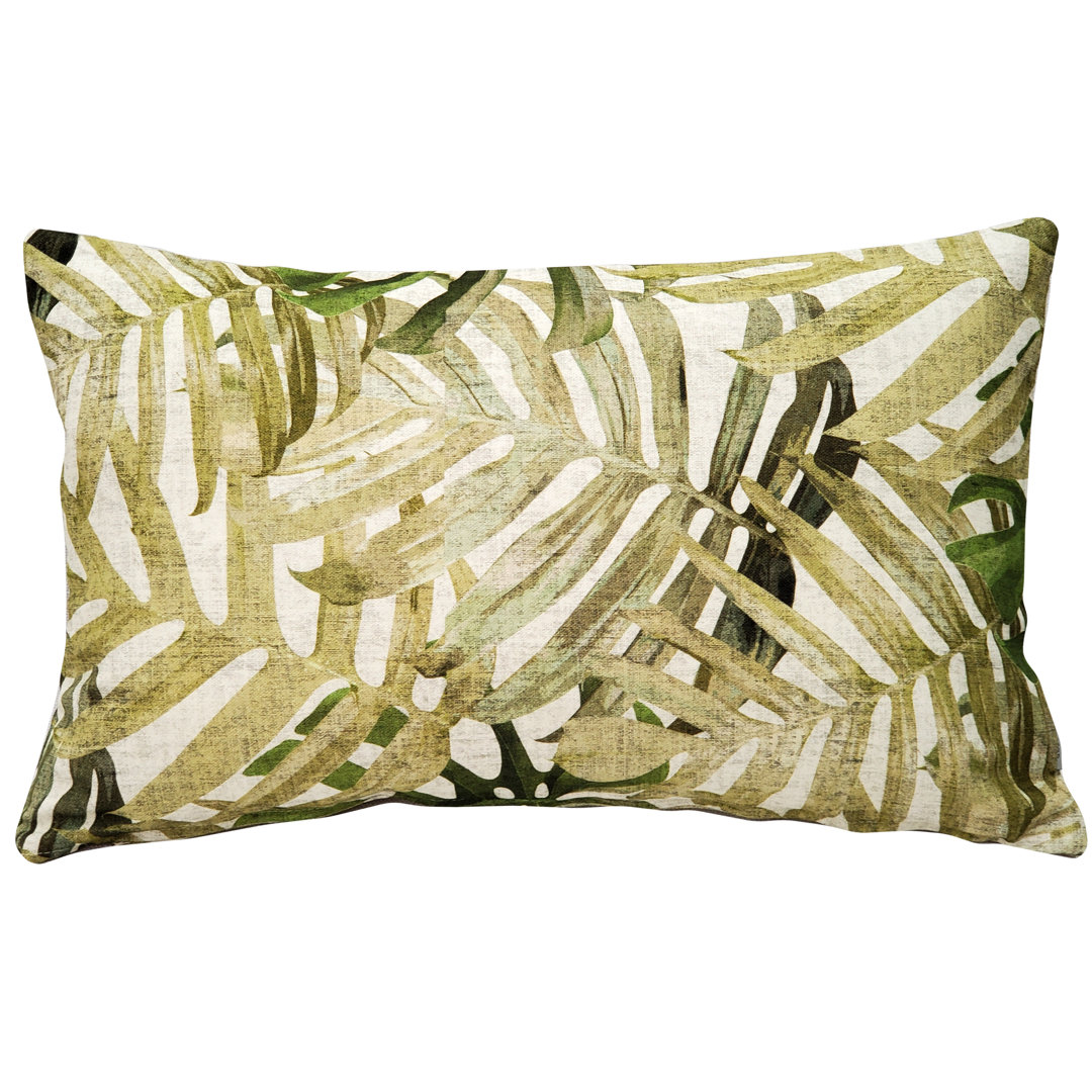 Pattaya Green Palm Throw Pillow 12X20 Pillow Decor