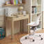 Petit bureau avec tiroirs, bureau pour enfants pour la chambre à coucher, table d'étude simple et moderne pour le dessin, la lecture, l'écriture, table de rangement rectangulaire en MDF pour la maison, le bureau, le bois clair
