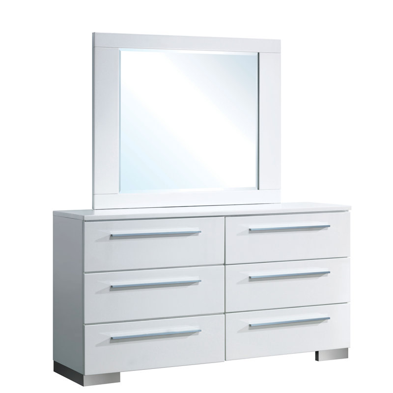 Commode double 6 tiroirs avec miroir Caidah