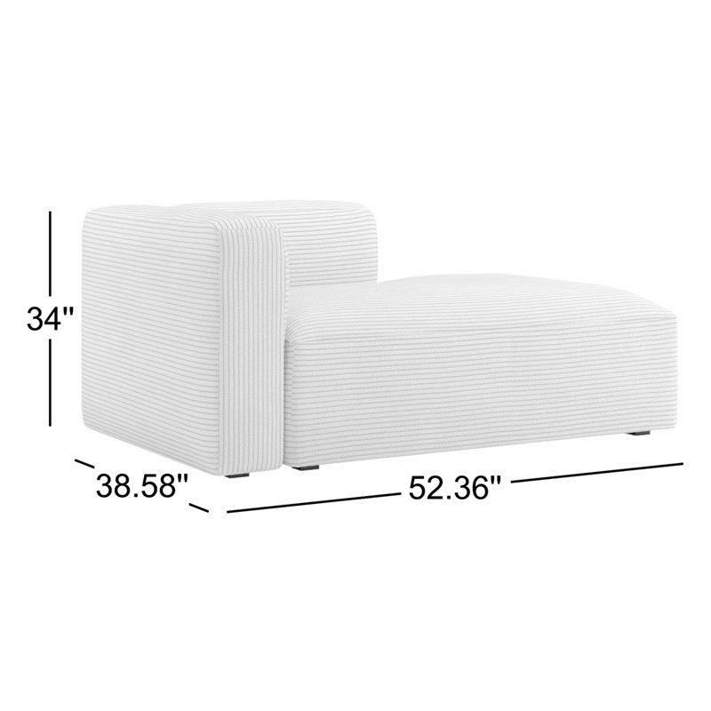 Chaise longue rembourrée Winnie, Orienté à gauche (vu de face)
