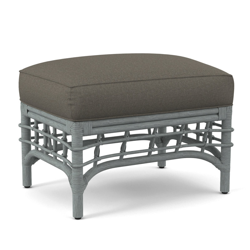 Bridgehampton Ottoman, Crimson, Gray Sugar Performance; 0863-84