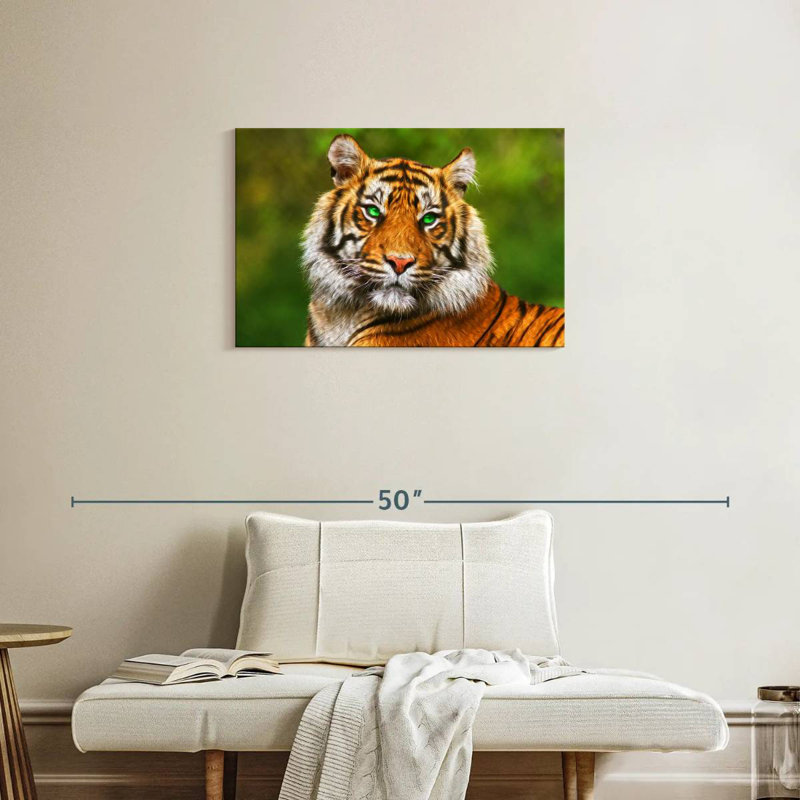 Tigre aux yeux verts Brampt, H 20 po x l 30 po