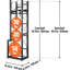 Solution de rangement pour réservoir - support cylindrique de 15,55 po x 12,99 po x 49,8 po, pouvant accueillir des réservoirs de 50 lb et 30 lb, acier au carbone avec une excellente durabilité, support d'oxygène à sangles en nylon à fixation rapide pour les tailles de tailles, fait de