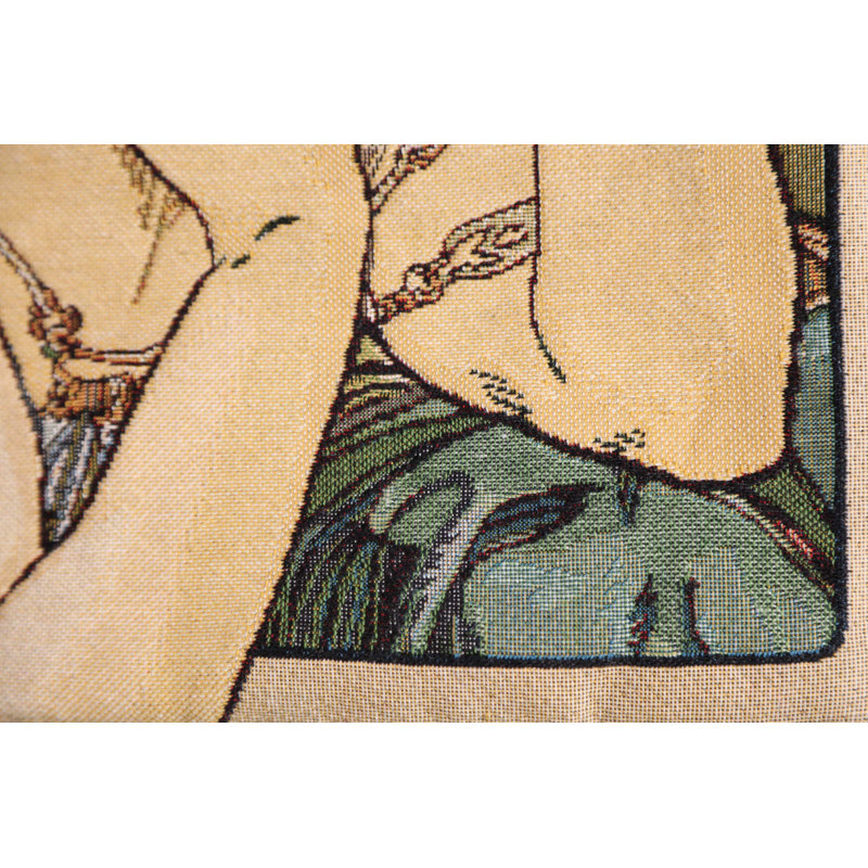 Mucha Topaz I European Cushion Covers, Beige Woman 1
