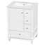 Meuble-lavabo autoportant de 24 pouces avec lavabo et rangement en céramique, idéal pour les petites salles de bain et les salles de bain d'invités