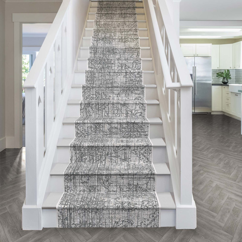 Stair Runner Abstract Flatweave Area Rug, Runner 70 x 690 cm