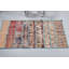 Tapis rouge rétro vintage rouge pour bureau ou chambre à coucher