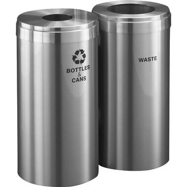 simplehuman® Open Top Stainless Steel Trash Can - 30 Gallon H-7364