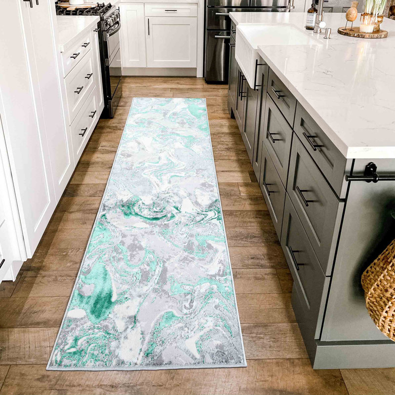 Ayten Abstract Area Rug, Runner 60 x 220 cm