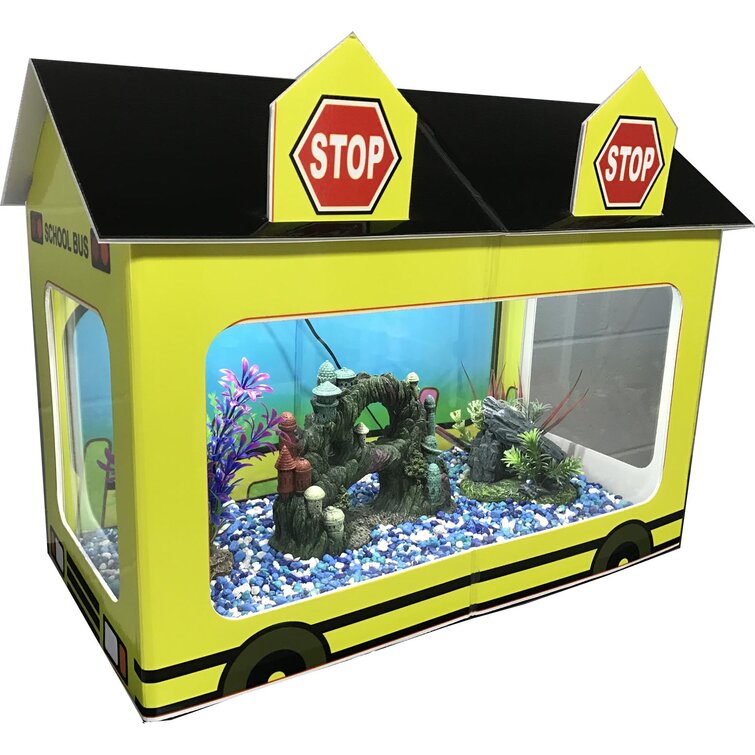 Perrone 10 Gallon School Bus Aquarium Tank Cover