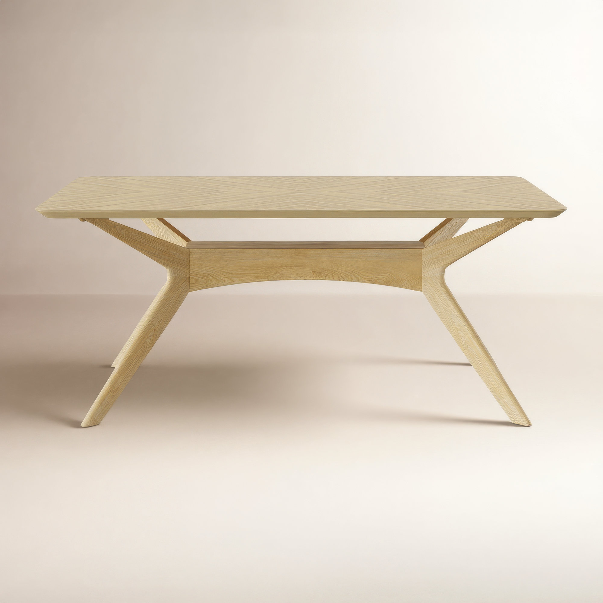 Budapest 71" Wood Dining Table, Oak
