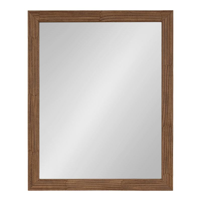 Travon Textured Farmhouse Rectangle Bathroom Mirror
