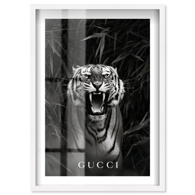 «Roaring Tiger Shadowbox», reproduction d'art animalier par Notoriart