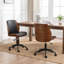 Chaise de bureau rembourrée en similicuir Bryonie-182792505