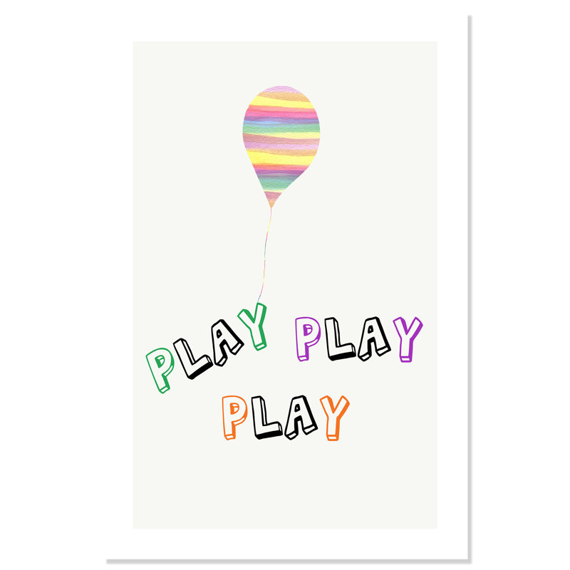 Play Play Play, impression sur papier, H 36 po x l 24 po x P 1 po, Papier