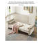 Banc en velours blanc de style campagnard américain en bois de bouleau pour salon et chambre-871852399