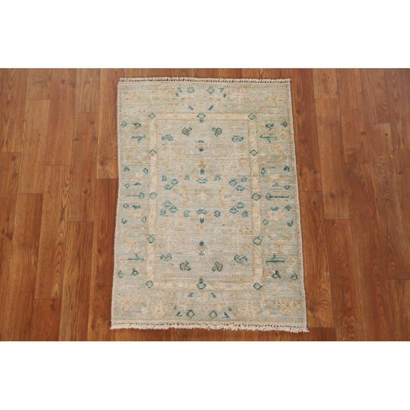 Tapis oriental Oushak à teinture végétale noué à la main 2 x 3