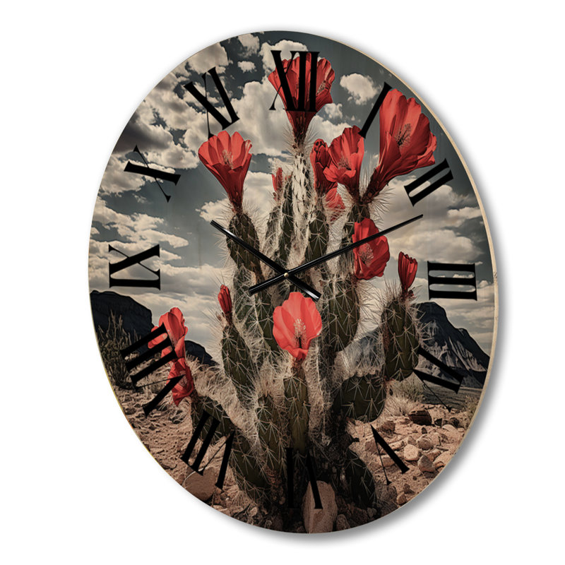 Horloge murale Western Desert Cactus Serenade, Grand