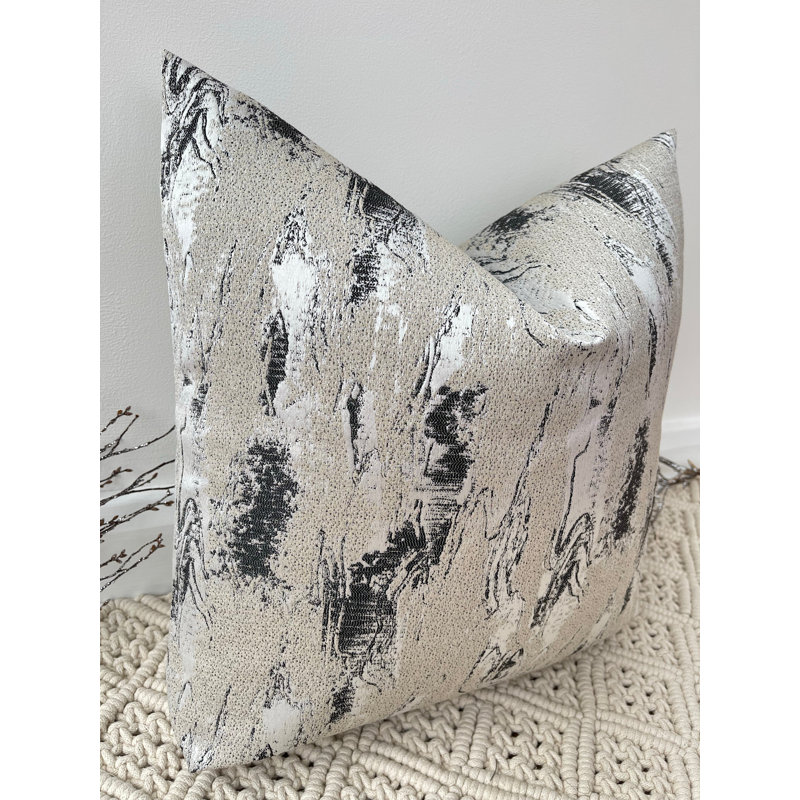 Abstract Black Square Cushion Cover