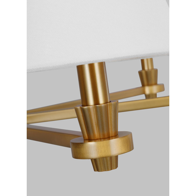 Paisley 6 - Light Chandelier, Burnished Brass