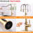 Touchless Brushed Gold Kitchen Faucet, Automatic Smart With Motion Sensor And Pull Out For Efficient Use Hands Faucet In Gold, Function-1372819036