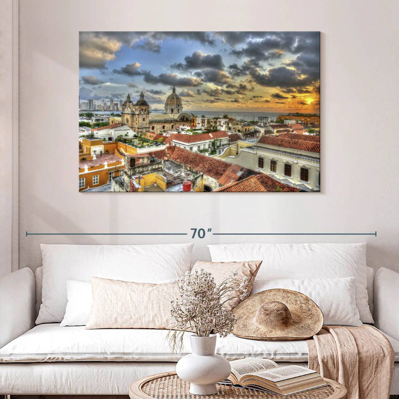 Sireci Cartagena At Sunset, 32" H x 48" W
