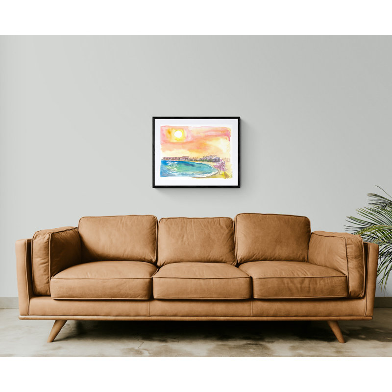 Sint Maarten Caribbean Vibes At Maho Beach Print by Martina Bleichner, Black Framed Paper, 25.25" H x 31.25" W