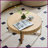 Modern Handcraft Drum Coffee Table With Sturdy Pedestal , Versatile For Any Room.-1302844779-1283745392