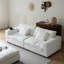 White Polyester Modular Sofa cushion couch-156881624-156884258