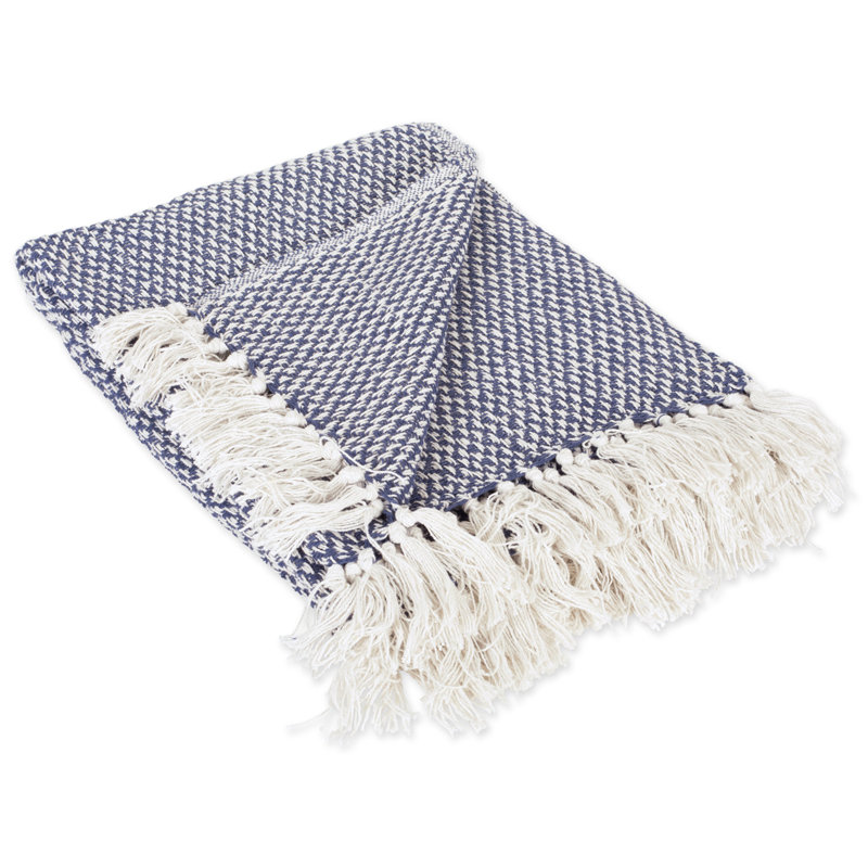 Jeté en coton , Bleu nautique