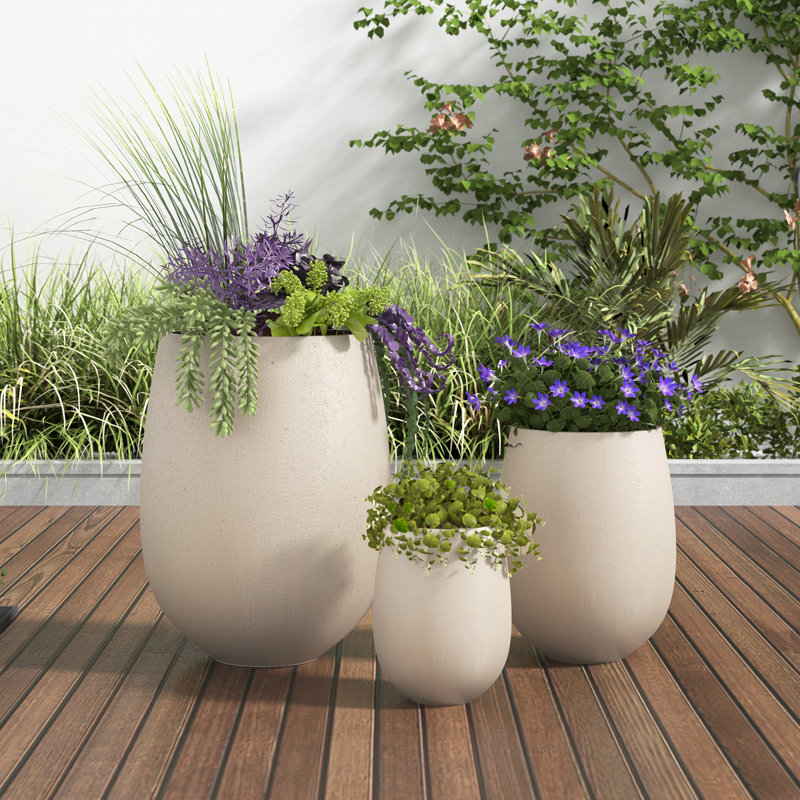 Ensemble de jardinières Mgo durable et peu encombrant, design moderne pour l'intérieur et l'extérieur