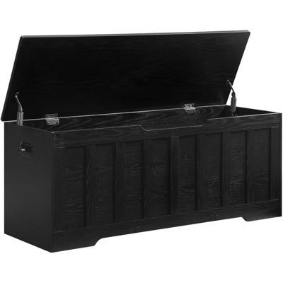 Coffre de rangement supplémentaire 47,2 "avec 2 charnières de sécurité et banc de rangement en bois