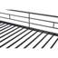 Lit mezzanine simple avec design contemporain, tube en métal noir, encastré, pour la décoration d'une petite chambre à coucher avec structure et environnements compacts appropriés