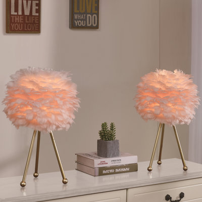 Lampe de table trépied dorée moderne 19 po Marjorie