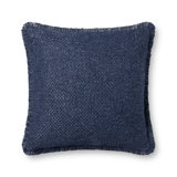 Fringed Cotton Blend Throw Pillow