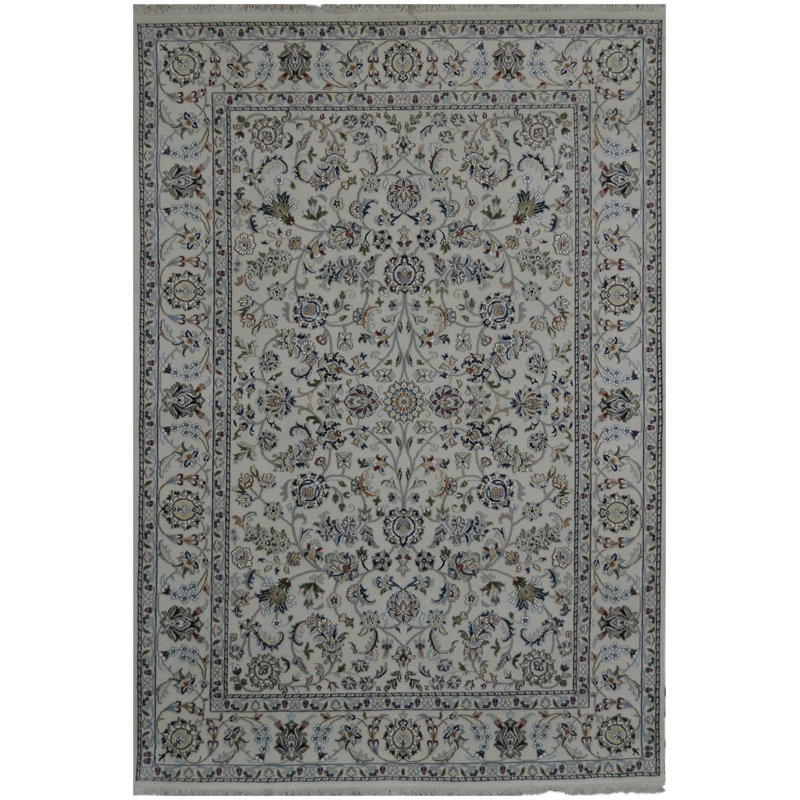 Louie-John One-of-a-Kind 5'7 X 8' New Age Area Rug in Ivory/Blue/Gray