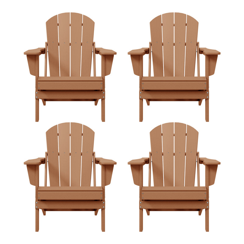 Chaise Adirondack pliante Laguna HDPE, Teck