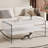 Double Rectangular Coffee Table With Tempered Glass